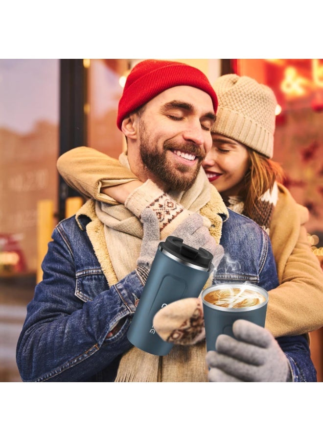 كوب حراري ستانلس ستيل مع غطاء محكم – حافظ للحرارة والبرودة أثناء السفر - Image 3