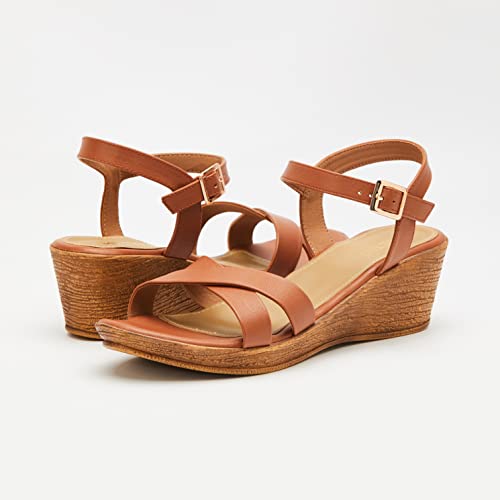 Metro Women Tan Synthetic Sandal 5-UK (38 EU) (34-9911) - Image 4