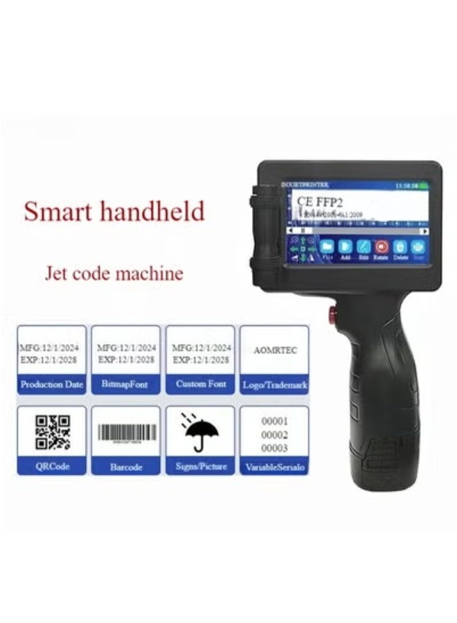Handheld Inkjet Printer+Ink Cartridge, Portable Inkjet Printer, HD Inkjet Code Printer, Send Fast Drying Ink Cartridge for Label/Date of Manufacture/Barcode/Logo/Logo Printing - Image 2