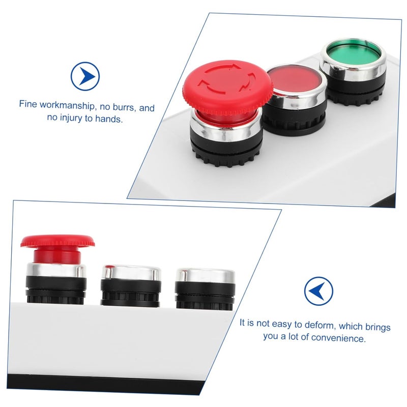 PartyKindom مفتاح التوقف الطارئ صندوق زر البدء والإيقاف صندوق طرفي بسيط للاستخدام في المصنع - Image 3