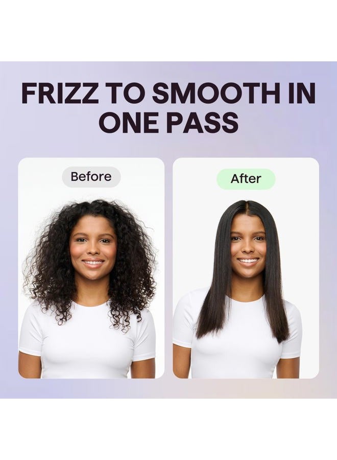 Wavytalk Wet to Straight Hair Straightener, Titanium 1.75 Inch Vent Sesh Wide Flat Iron, Straightener for Damp or Dry Hair with Dual Voltage Leave Silky & Smooth, Black - Image 3