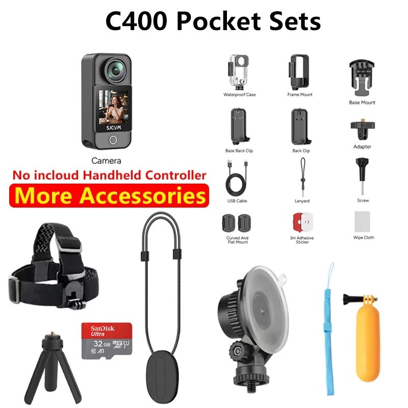 أس جي كام كاميرا رياضية Sjcam, C400 Pocket Set - Image 1
