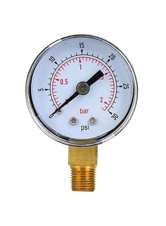 Mechanical Pressure Gauge 0 30psi 0 2bar For Air Water Oil Monitor With 1 8 Inch BSPT Connection - Image 1