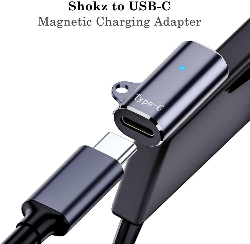 sweguard USB C Shokz Charging Cable Adapter (2 Pack) Type c Charger Cable to Shokz Magnetic Converter Compatible with Shokz Aeropex, OpenRun, OpenRun Pro/Mini, OpenComm 2/UC Charge Plugs, Grey - Image 4