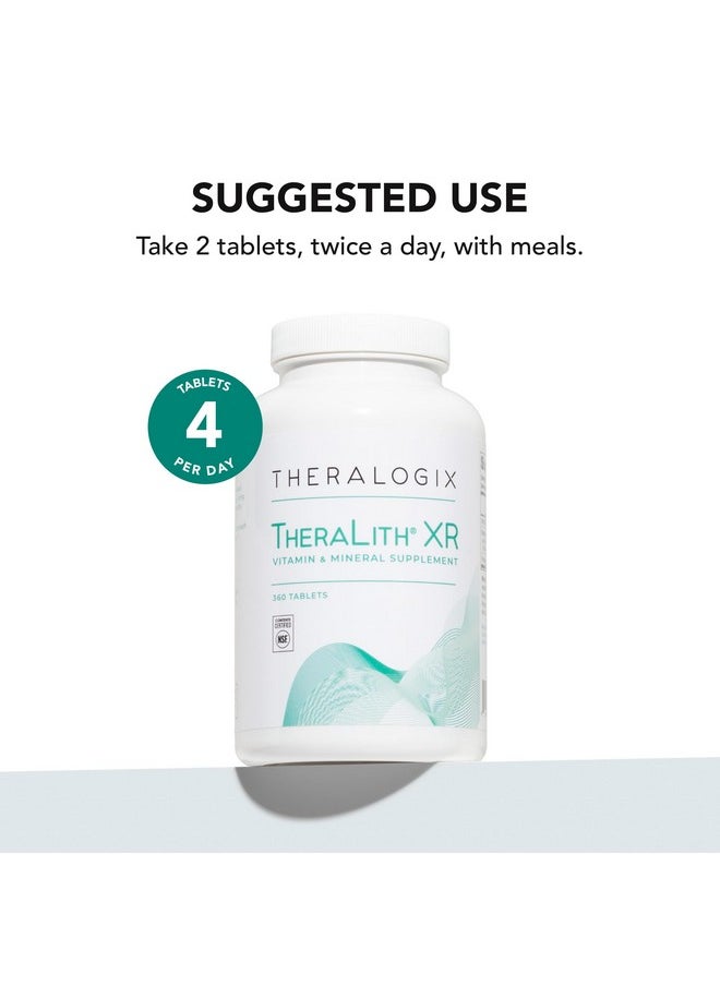 Theralogix Theralogix TheraLith XR Vitamin & Mineral Supplement - Supports Healthy Urine Chemistry & Calcium Oxalate Levels with Magnesium, Vitamin B6 & Potassium* - NSF Certified - 360 Tablets  - Image 4
