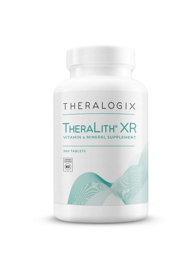 Theralogix Theralogix TheraLith XR Vitamin & Mineral Supplement - Supports Healthy Urine Chemistry & Calcium Oxalate Levels with Magnesium, Vitamin B6 & Potassium* - NSF Certified - 360 Tablets  - Image 1