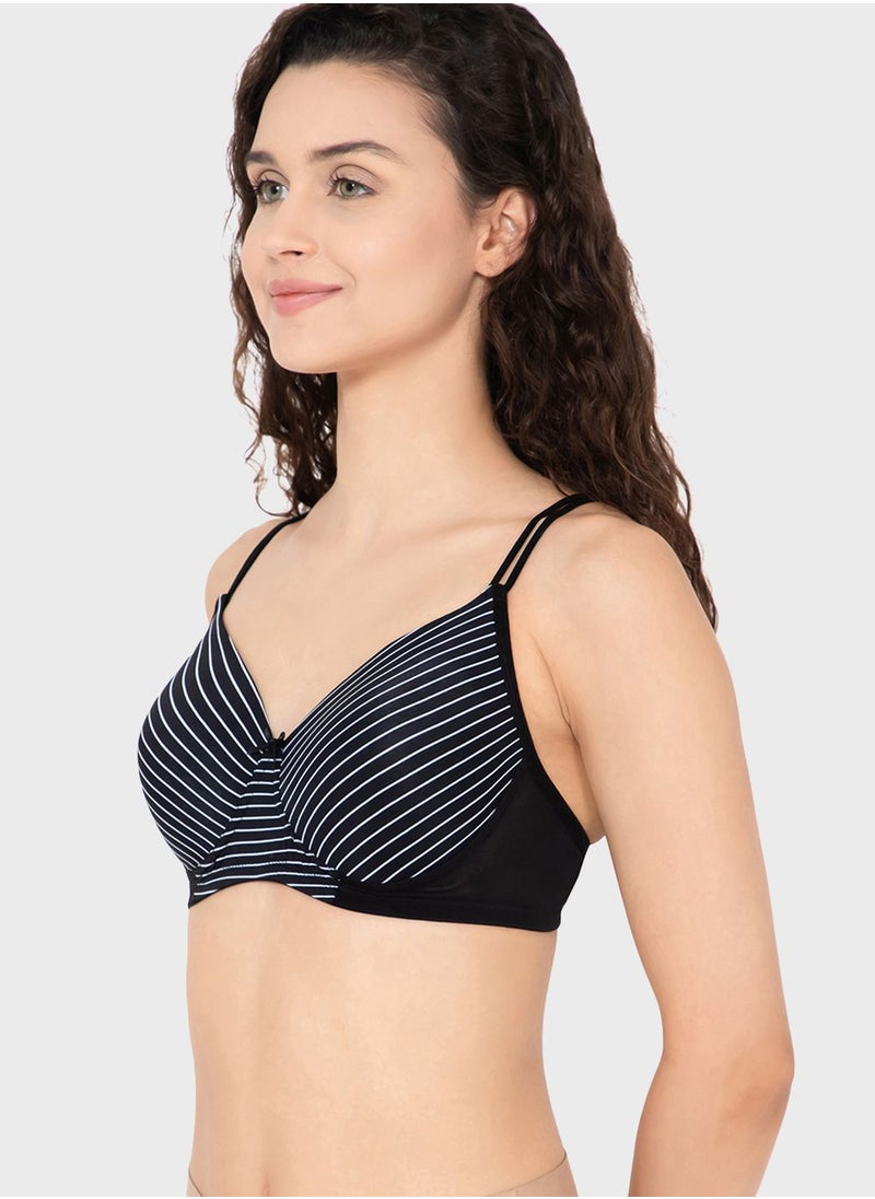 Clovia - Striped T-Shirt Bra - Image 1