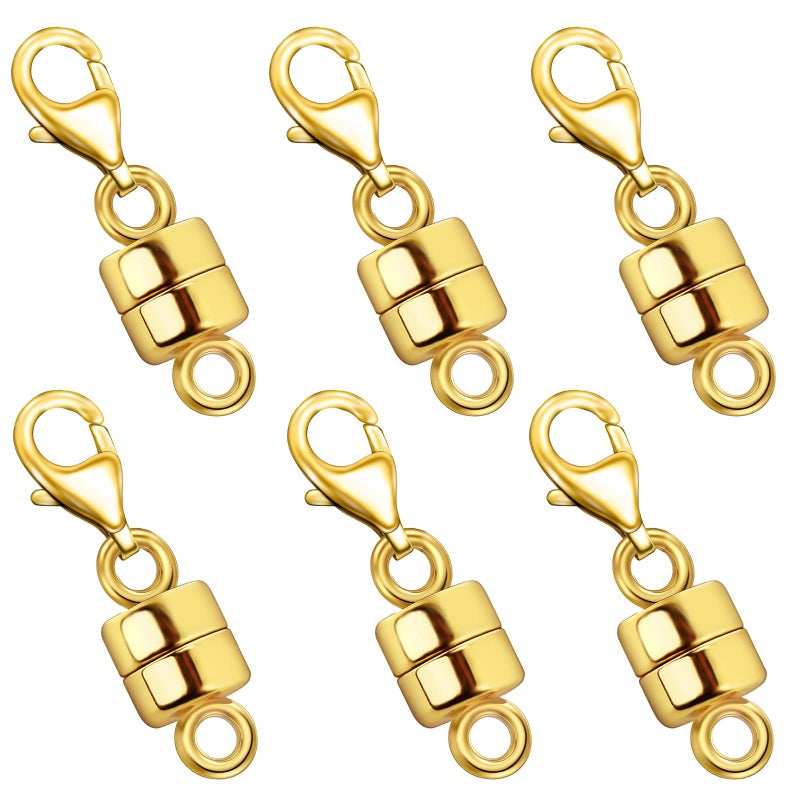 Qulltk Magnetic Necklace Clasp With Lobster Clasp 18K Gold And Silver Magnetic Jewelry Clasps For Necklaces Extender Bracelet Clasps And Closures - Image 1