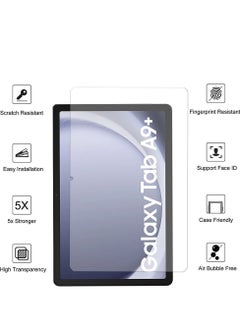 HEXABEX Screen Protector Samsung Tab A9 Plus 11'' Tempered Glass HD Screen Protector for Samsung Galaxy Tab A9 Plus X210/X216 11" Clear  - Image 2