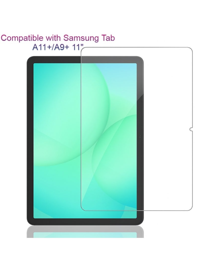 هيكسابيكس واقي شاشة سامسونج تاب A11+/A9+ مقاس 11 بوصة، مصنوع من الزجاج المقوى عالي الدقة، شفاف. - Image 1
