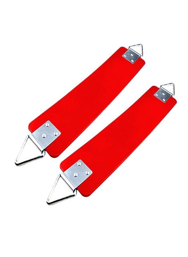 SSD RC SSD Flexible Heavy Duty Swing Seat Set with Metal Triangle Ring for Kids/Adults | Red | Weight Support Upto 300kg (RED02)(Pack of 2) - Image 1