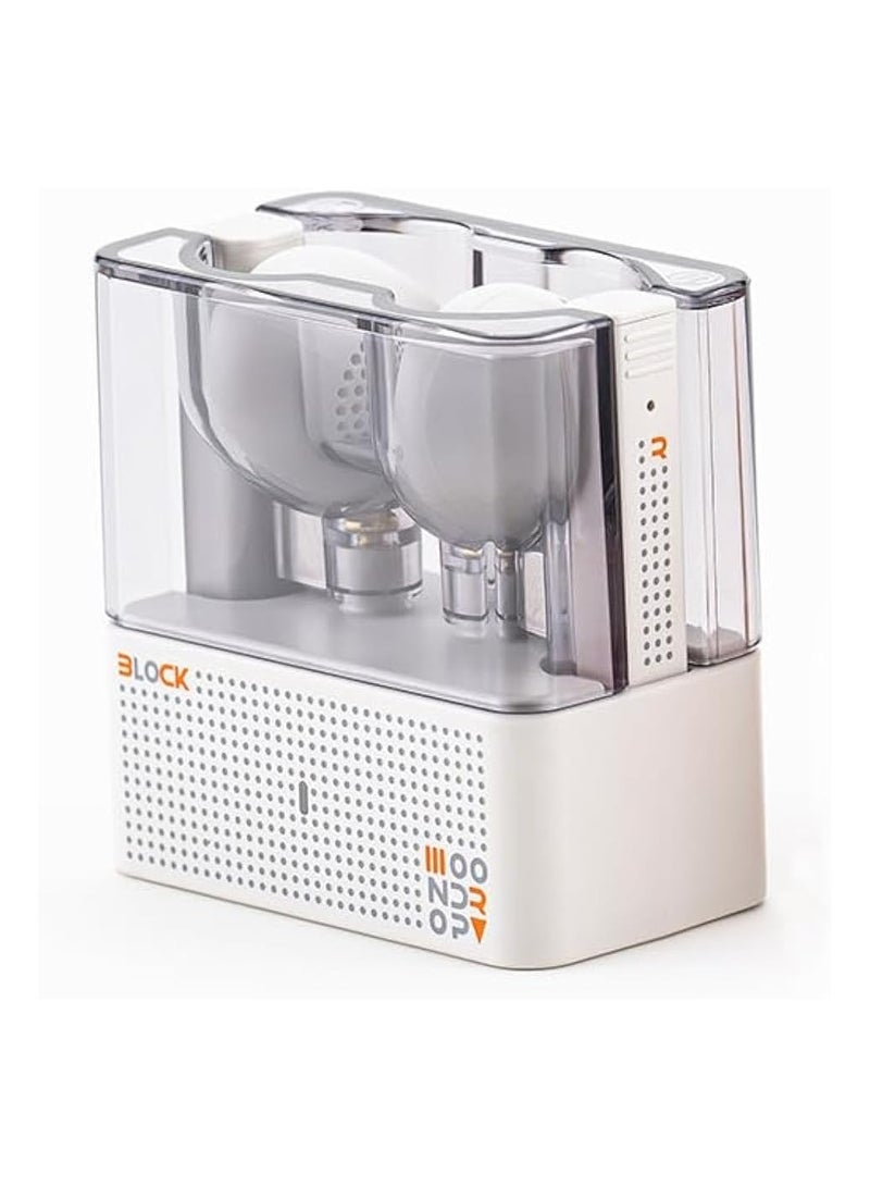 Moondrop Block Semi in Ear Flathead Earbuds True Wireless Earphones (White) - Image 1