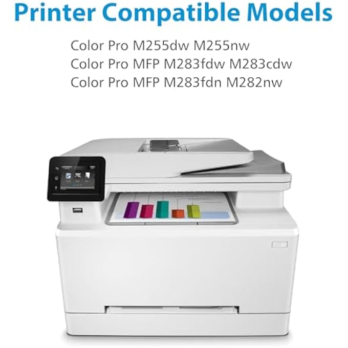 206X TONER CARTRIDGES HIGH YIELD 4-PACK COMPATIBLE MFP M283FDW M283CDW FOR 206X 206A SET FOR COLOR LASER JET PRO M255DW M255NW MFP M283FDW M283CDW M282NW M283FDN PRINTER INK - Image 2