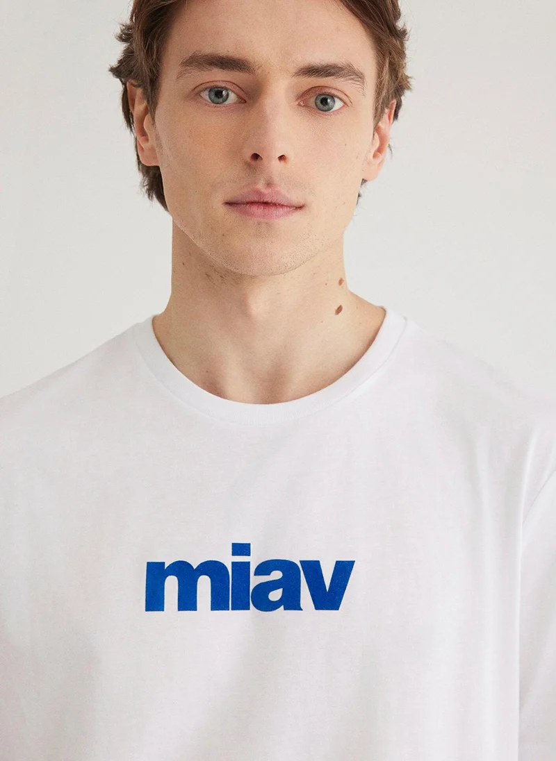 MAVI Miav Printed White T-Shirt