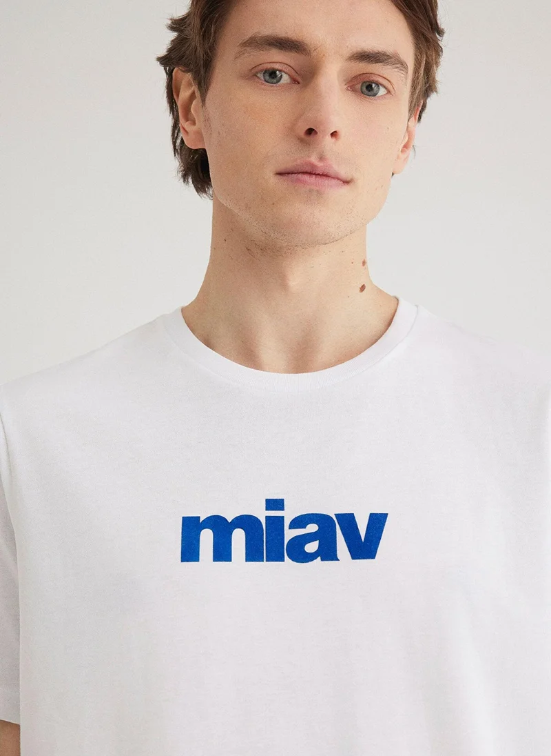 مافي Miav Printed White T-Shirt