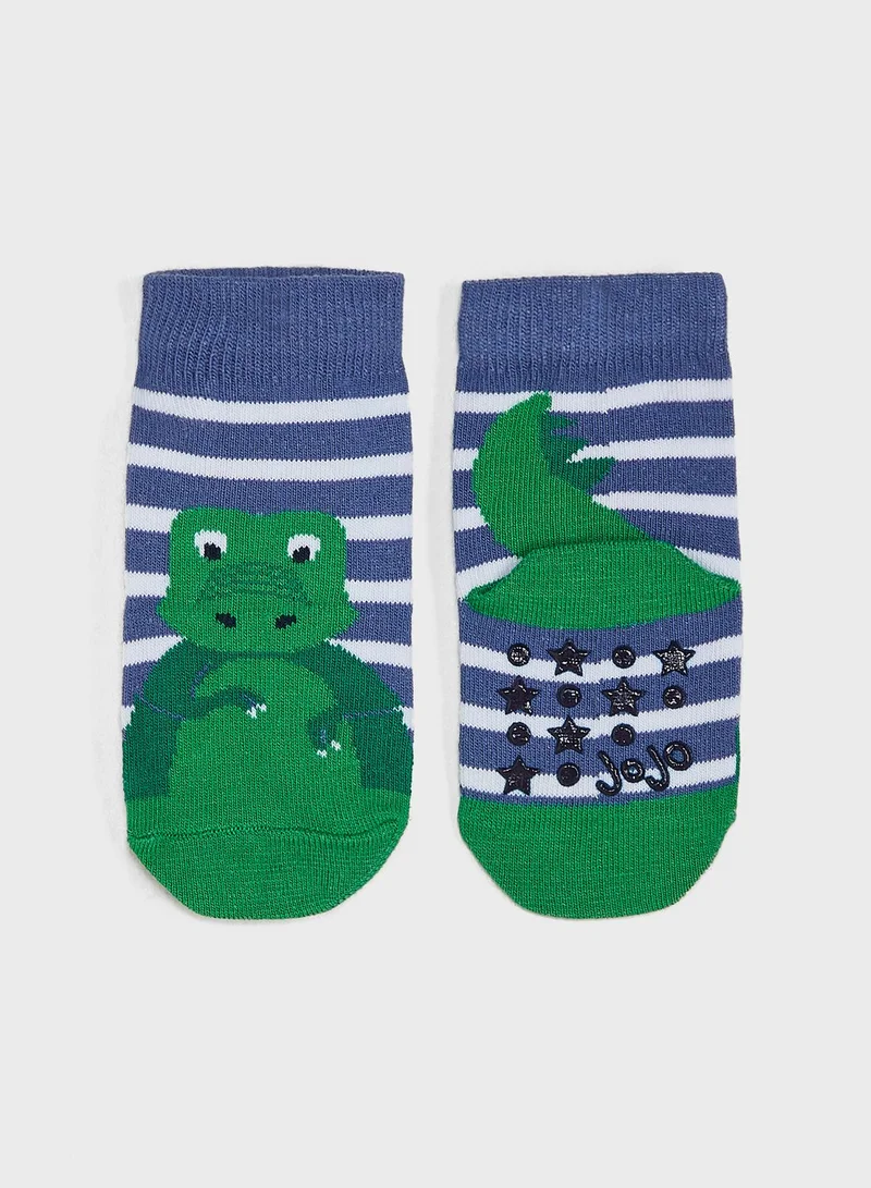 JoJo Maman Bebe Kids 3 Pack Assorted Socks
