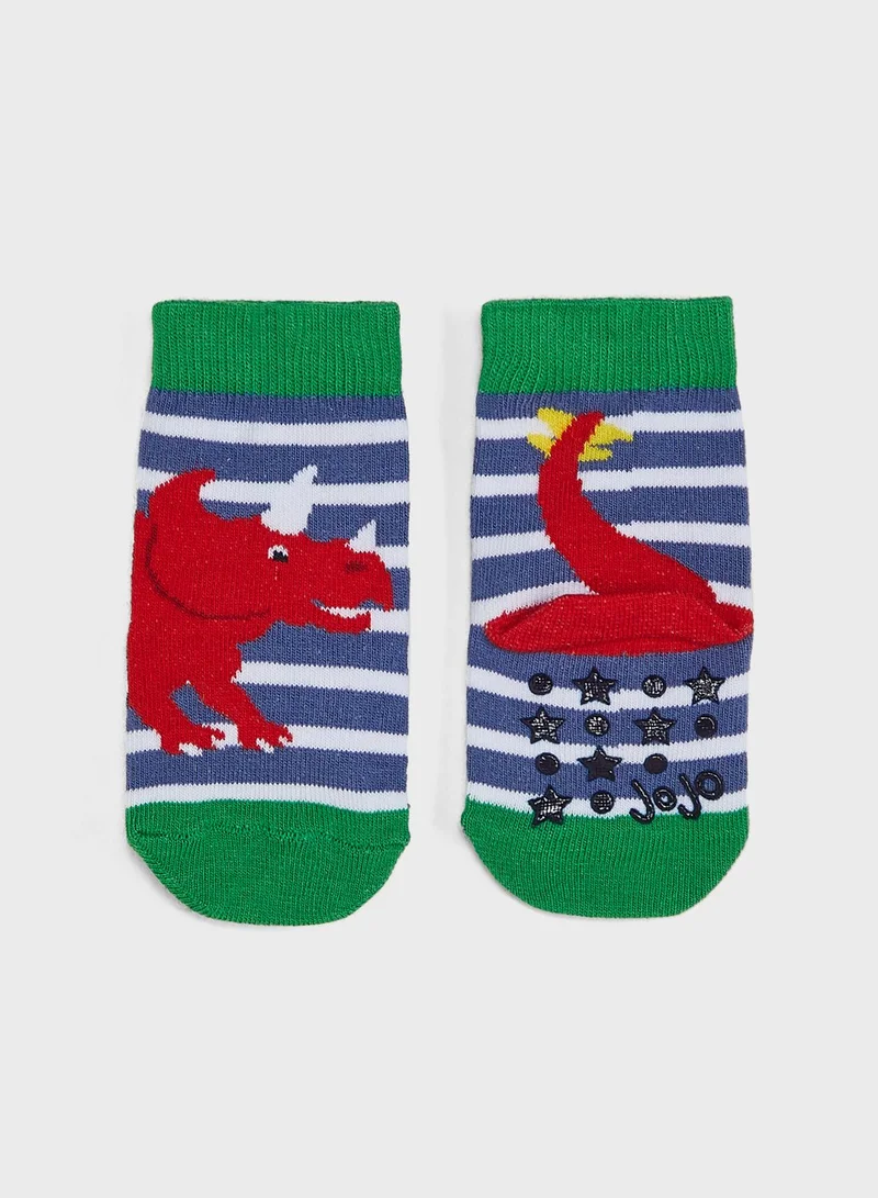 JoJo Maman Bebe Kids 3 Pack Assorted Socks