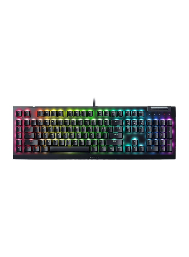 Razer BlackWidow V4 X - Mechanical Gaming Keyboard: Green Switches Tactile & Clicky - 6 Dedicated Macro Keys - Chroma RGB - Doubleshot ABS Keycaps - Media Controls - Sound Dampening & Stabilizers - Black I RZ03-04703500-R391 - Image 1