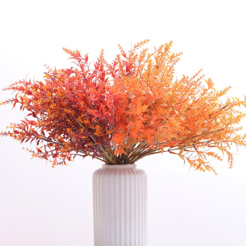 HBell 12 Bundles Artificial Fall Flowers No Fade Faux Autumn PlantsFake Indoor Outdoor Greenery for Thanksgiving Christmas Wedding Party Home Garden Dcor Autumn