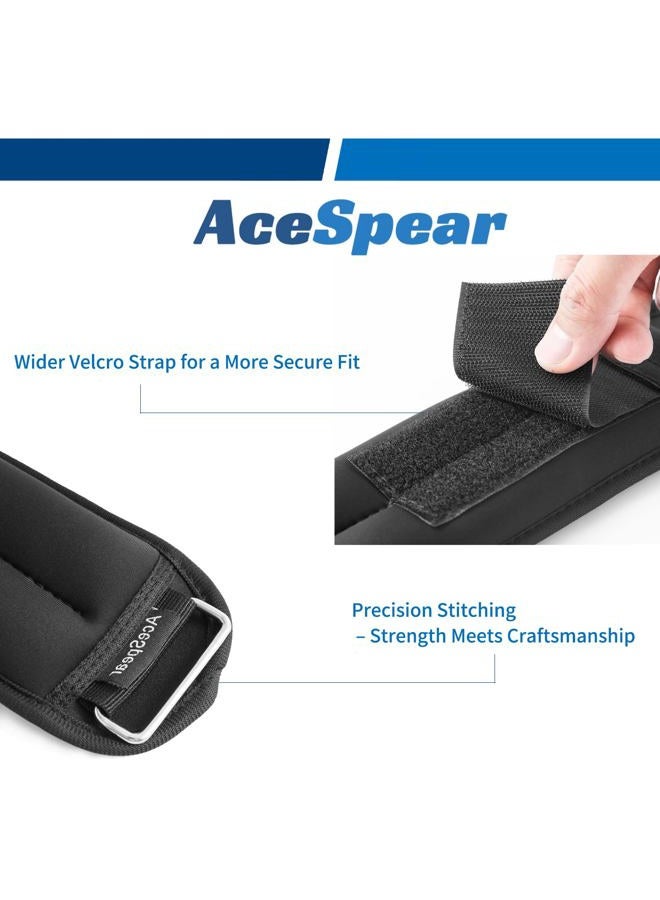 AceSpear Ankle Weights Sets for Men Women Kids 1lb 2lb 3lb 4lb 5lb Leg Weights Arm Wrist Weights Gym for Foot Exercise Training Workout Walking Jogging Yoga (5 lbs x 2) - Image 3