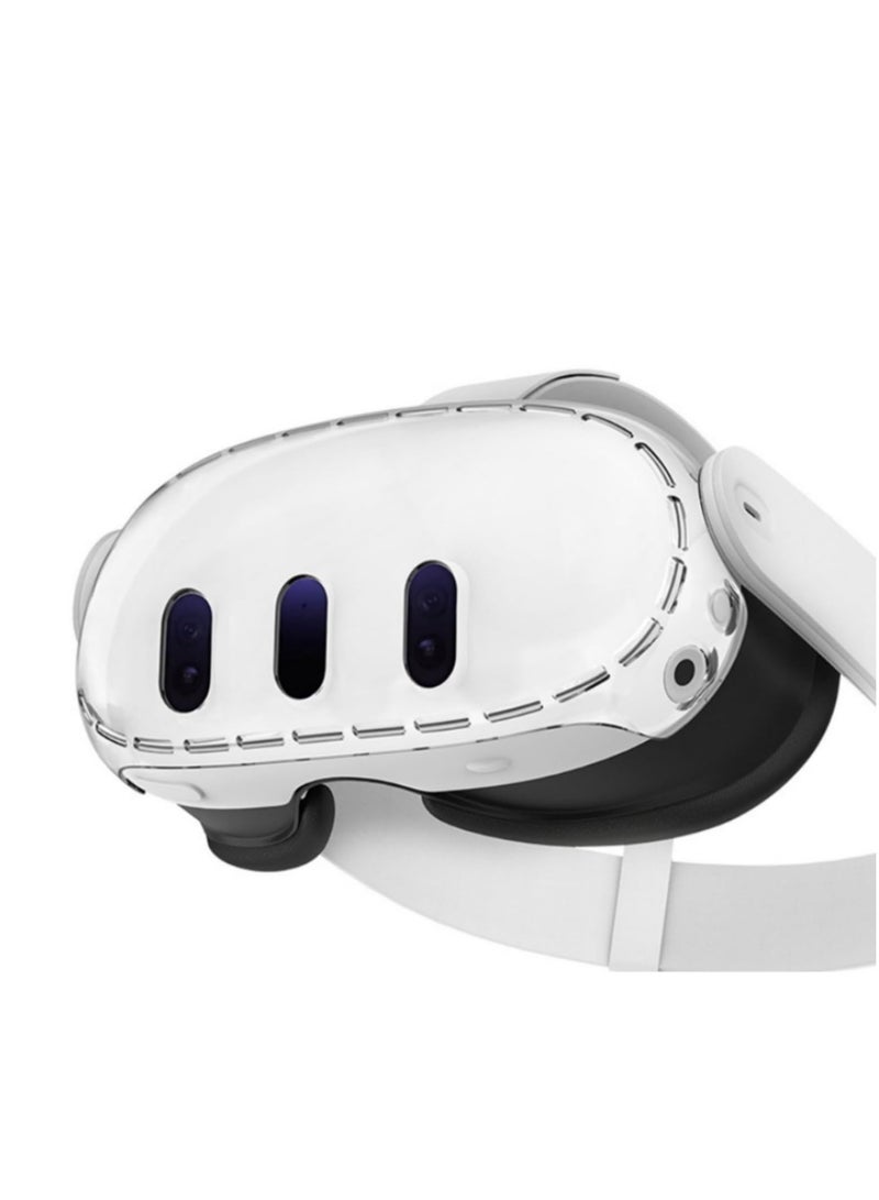 Headset Transparent Protective Case Anti-Scratch Headset Head Protective Cover for Meta Quest 3 VR Accessories - Image 1