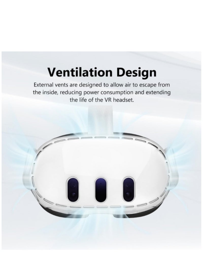 Headset Transparent Protective Case Anti-Scratch Headset Head Protective Cover for Meta Quest 3 VR Accessories - Image 4