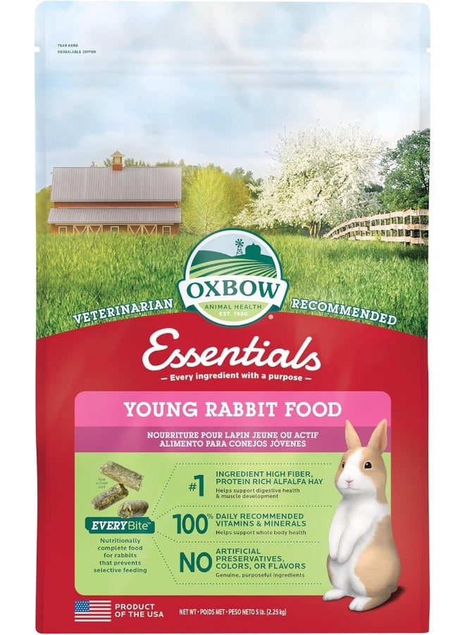 Oxbow طعام الأرانب الصغيرة من أوكسبو إيسينشالز، 5 رطل، متعدد الألوان، 744845402451، طعام حيوانات - Image 1