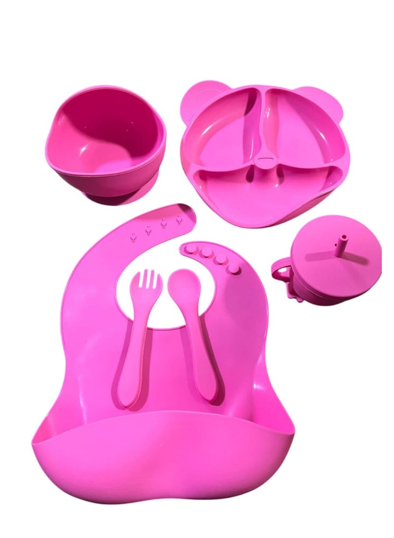Silicone Baby Feeding Set - 6 Pieces - Image 2