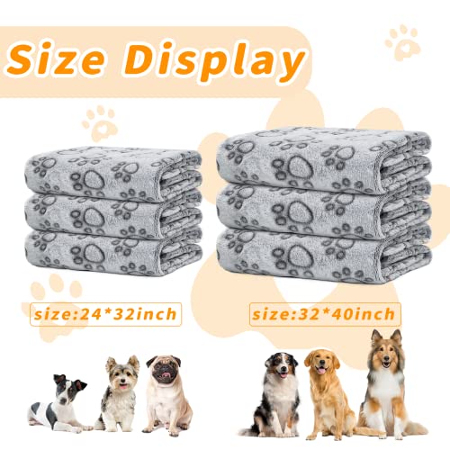 LOKOZ Small Dog Blanket for Medium Large Dogs Fleece Puppy Blanket Washable Dog Blankets for Bed Couch Protection with Cute Paw Print Pet Puppy Cat Blanket - Image 5