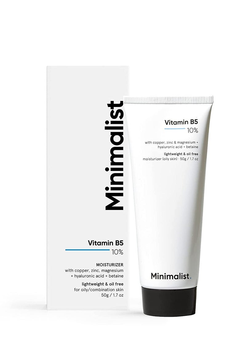 MINIMALIST Minimalist 10% Vitamin B5 Face Moisturizer for Oily & Acne Prone Skin | Oil Free Fast Absorbing Lightweight Gel | For Women & Men | 1.7 Oz / 50 gm  - Image 1