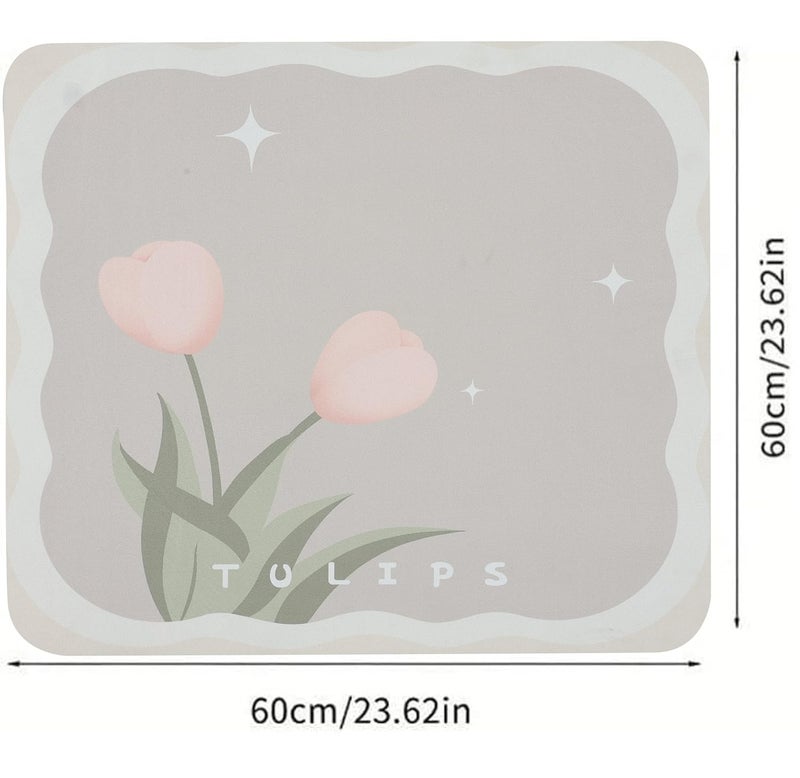 Home-Cloud حصيرة غسالة غير قابلة للانزلاق - غطاء واقي متين ومقاوم للماء للغسالة والمجفف، حصيرة مقاومة للغبار مثالية لغرفة الغسيل وأجهزة المطبخ | 60x60 سم (بيج) - Image 4