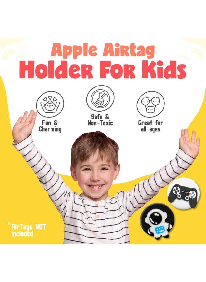 4 Pack for Airtag Shoe Holder for Kids, Cute Silicone Toddler Air Tag Holder for Kids Shoes - Waterproof AirTag Accessories Case for Child - Image 2