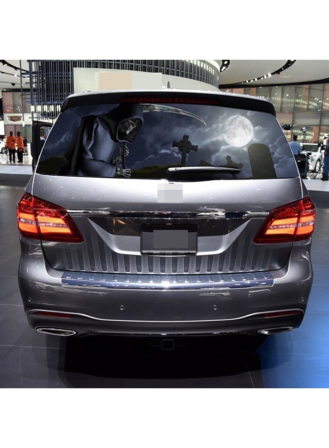 NIBEMINENT Death Cemetery Pattern Horror Series Car Rear Window Decorative Sticker - Image 3