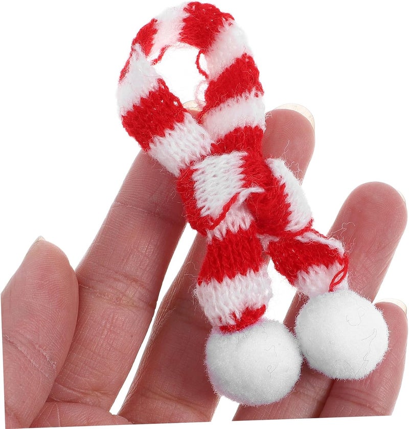 VOSAREA 6Pcs Mini Christmas Wine Bottle Scarves DIY Knitted Holiday Decorations for Dolls Crafts and Festive Table Ornaments Soft Cloth Material for Xmas - Image 3