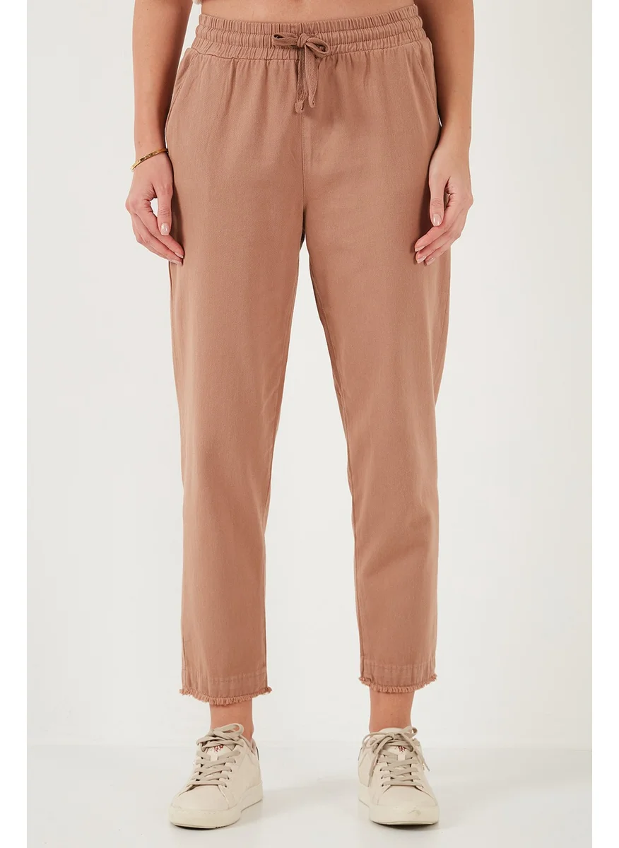 Lela Cotton Normal Waist Regular Fit Straight Leg Trousers Women's Trousers 668YP42282S4
