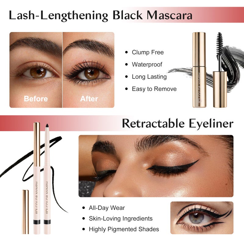 COLOR NYMPH All In One Makeup Kit For Girls, Beginner Makeup Kit For Teens Make up Kit For Little Girls Full Set Make Up Kits For Women Cosmetic Set 18 Color Eyeshadow Eyeliner Lipgloss Blush Mirror - Green - Image 4