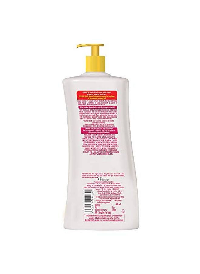 MEERA Anti Dandruff Shampoo With Goodness Of Small Onion and Fenugreek Fights dandruff For Men And WomenParaben Free 650ml  - Image 3
