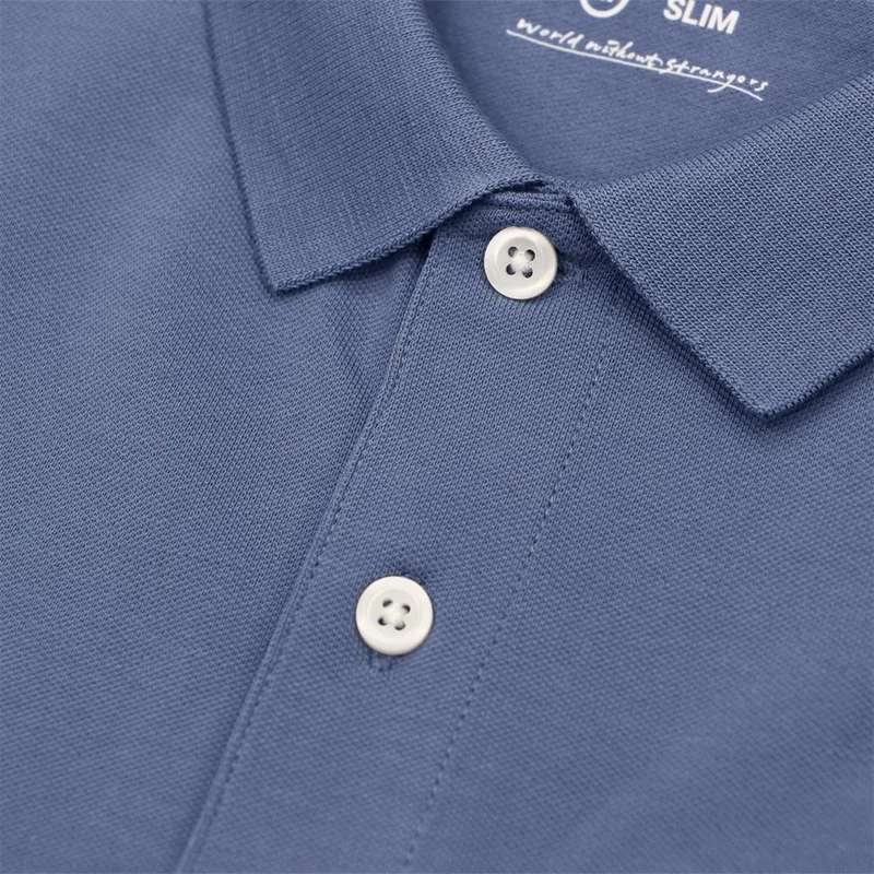 GIORDANO Men's Slim Fit Cotton Short Sleeve Napoleon Polo