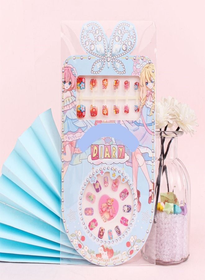 Beautiful Nail Sticker Set Manicure Nail Art Kit for Kids Girls - Image 4