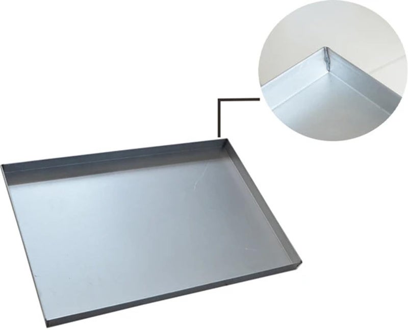 RINKLE TRENDZ Aluminium Brownie Tray/Swiss Roll Tray/Baking Tray - 7 X 9 X 1 Inches, Silver - Image 4