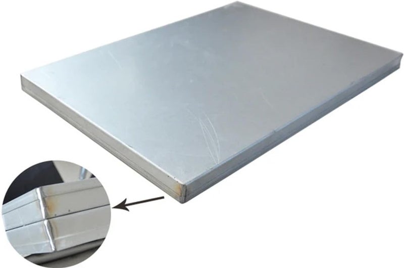 RINKLE TRENDZ Aluminium Brownie Tray/Swiss Roll Tray/Baking Tray - 7 X 9 X 1 Inches, Silver - Image 3