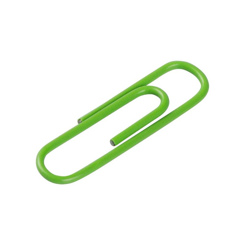 JAM PAPER Colorful Standard Paper Clips - Regular 1 Inch - Lime Green Paperclips - 100/Pack - Image 4