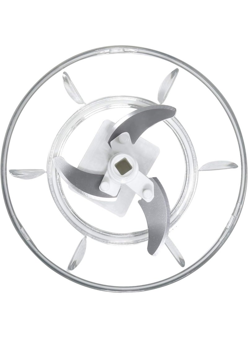 هومواي مفرمة يدوية من هوم واي سعة 500 مل مع غطاء تخزين، شفرات من الفولاذ المقاوم للصدأ، تقطع الخضراوات والمكسرات والفواكه وتفتت اللحم، خالية من مادة BPA، رمادية اللون - HW3401 - Image 4