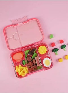 Arabest Bento Lunch Box Boxes Container Bundle Divider Double Insulation Translucent Box Microwave Safe 21x15x4.5cm  - Image 1