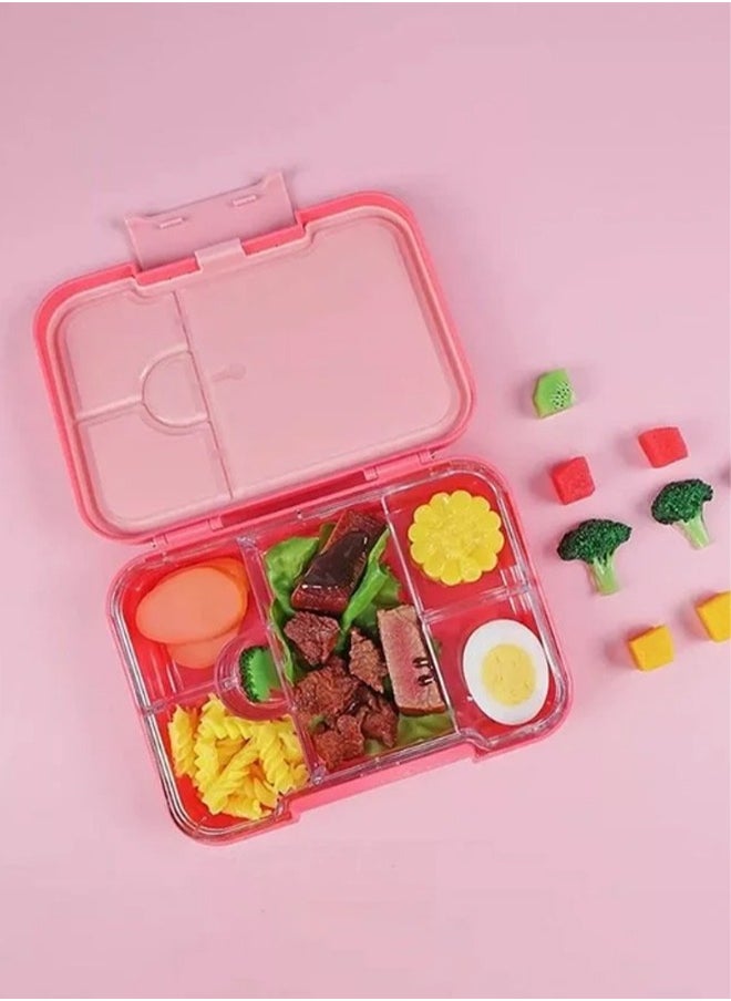 Arabest - Bento Lunch Box Boxes Container Bundle Divider Double Insulation Translucent Box Microwave Safe 21x15x4.5cm - Image 1