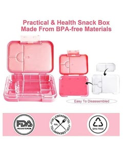 Arabest Bento Lunch Box Boxes Container Bundle Divider Double Insulation Translucent Box Microwave Safe 21x15x4.5cm  - Image 2