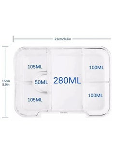 Arabest Bento Lunch Box Boxes Container Bundle Divider Double Insulation Translucent Box Microwave Safe 21x15x4.5cm  - Image 4