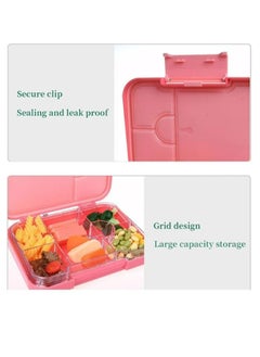 Arabest Bento Lunch Box Boxes Container Bundle Divider Double Insulation Translucent Box Microwave Safe 21x15x4.5cm  - Image 5