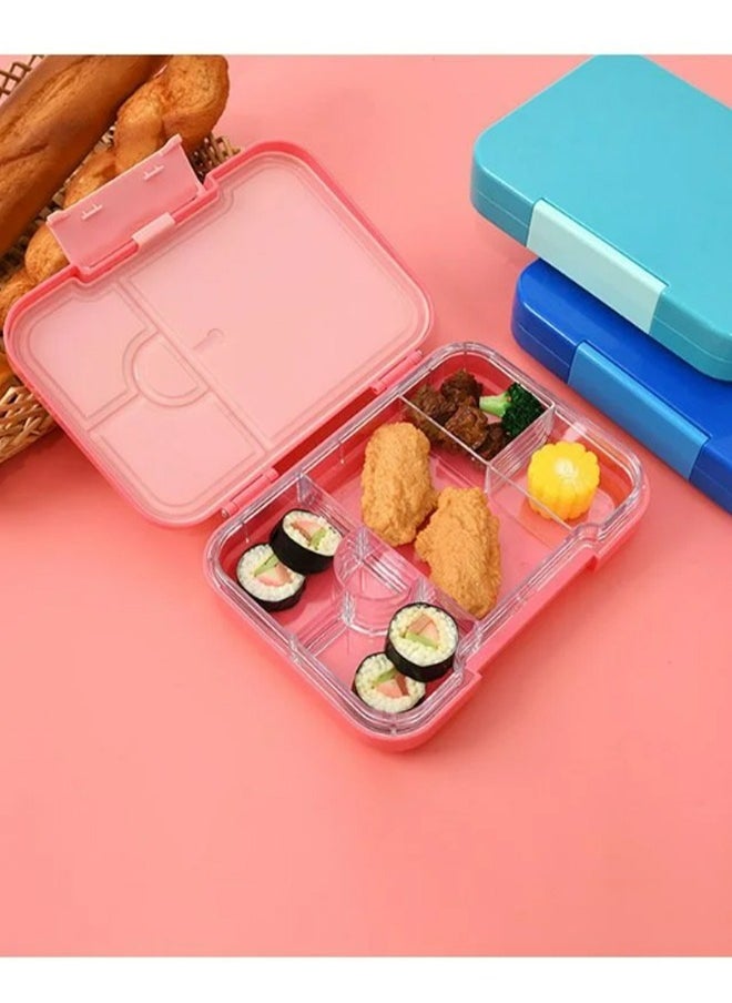 Arabest - Bento Lunch Box Boxes Container Bundle Divider Double Insulation Translucent Box Microwave Safe 21x15x4.5cm - Image 1