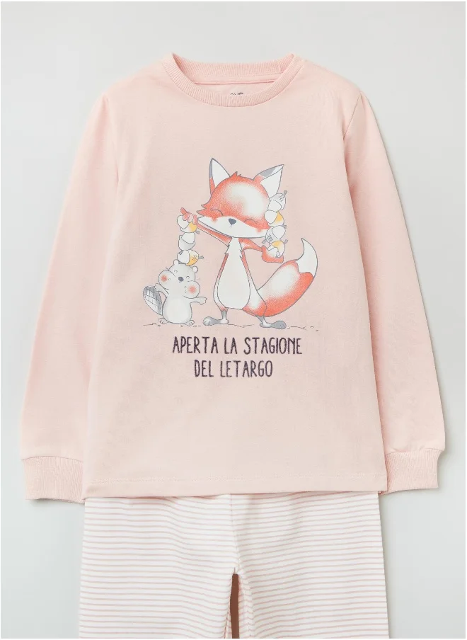 Ovs Ovs Girls Cartoon Print Pyjama Set